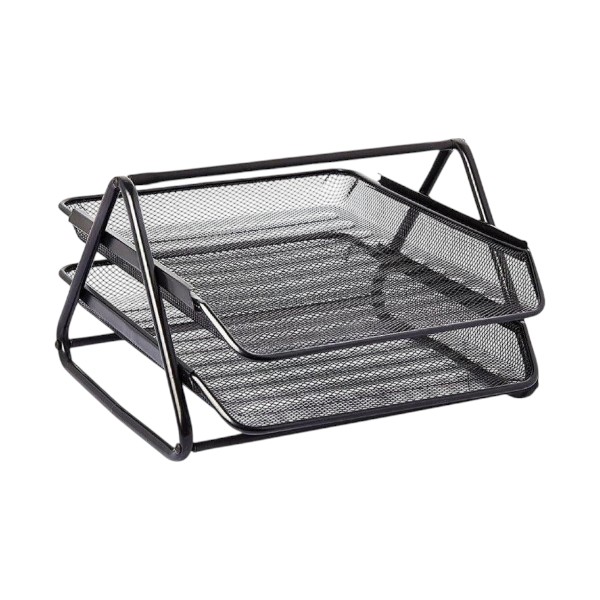 BLACK A4 METAL MESH OFFICE DOCUMENT CONTAINER