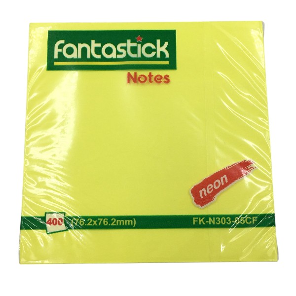 ورق ملاحظات لاصق أصفر (100 ورقة)